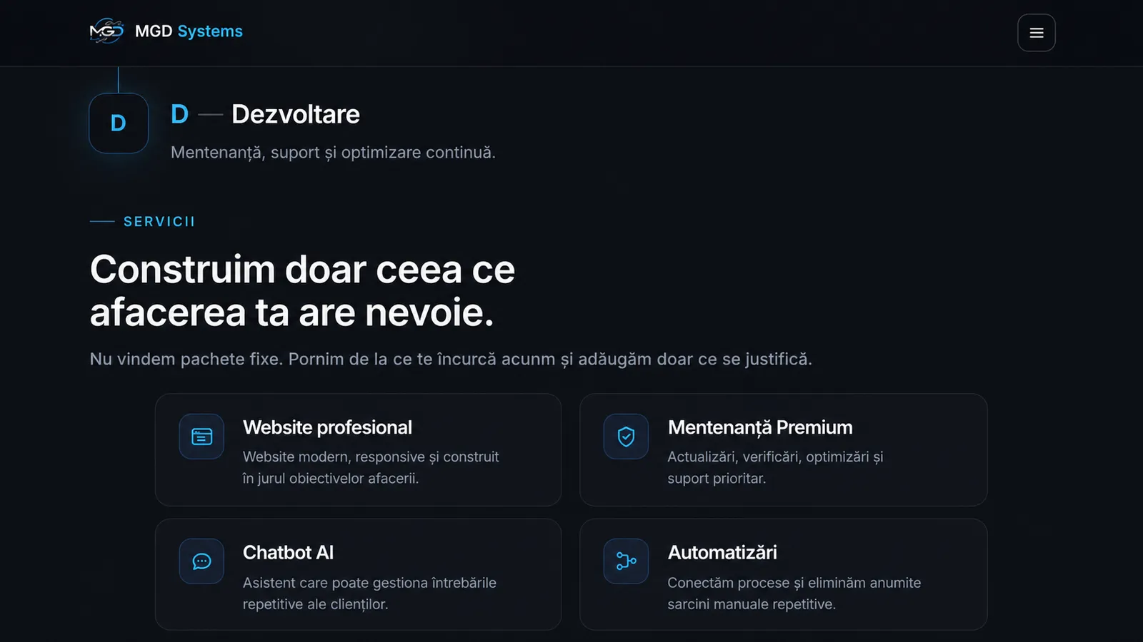 Creez site-uri profesionale pentru afaceri
