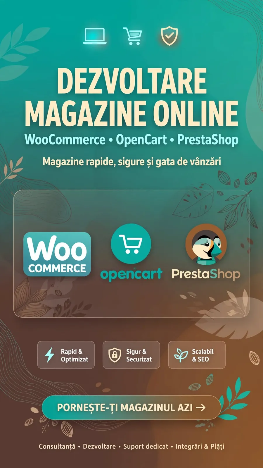 dezvoltare magazine online pentru comerț electronic